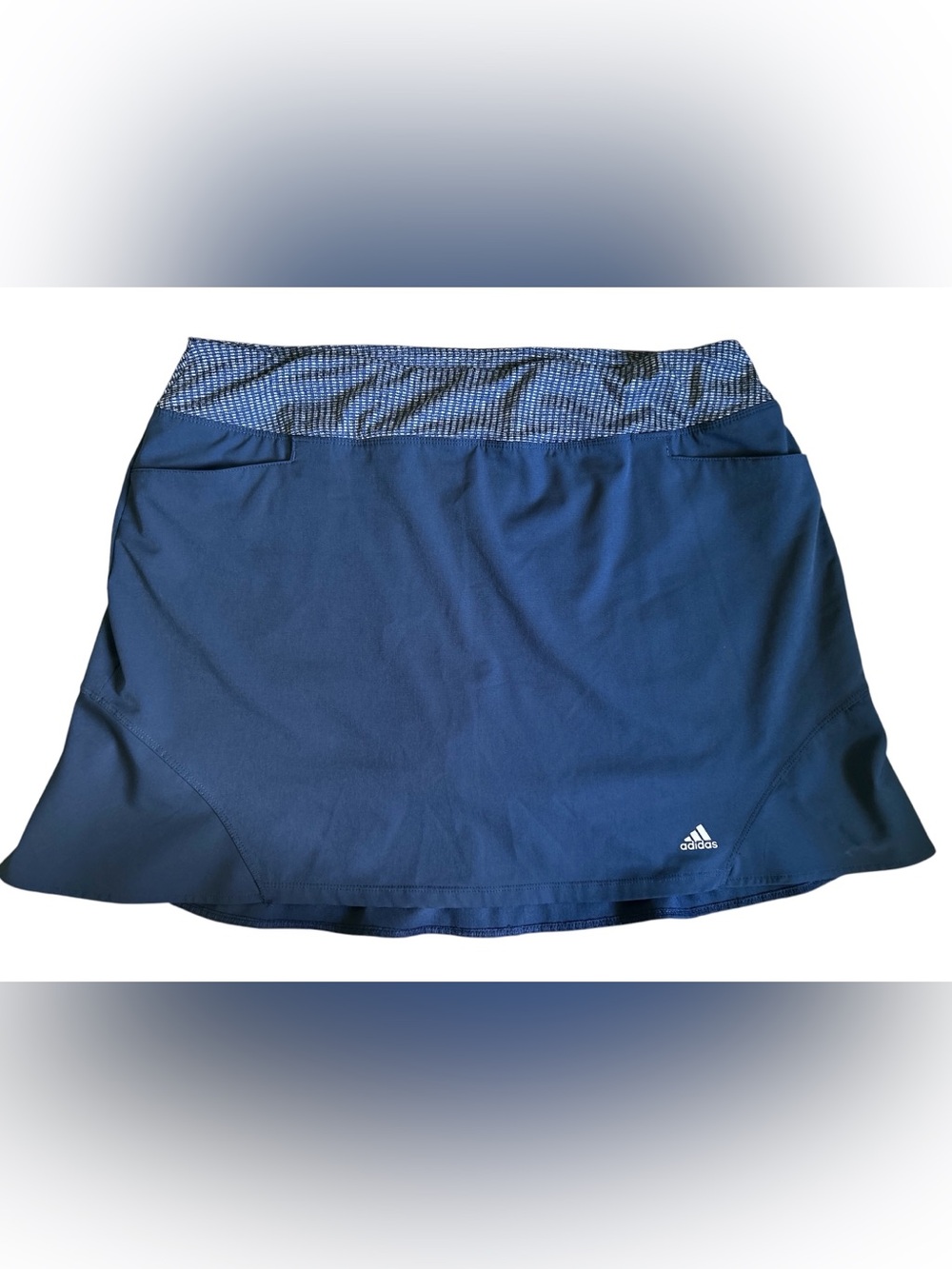 Adidas Athletic Skort Golf Navy Blue Women’s Size XL Stretchy Waist Pockets